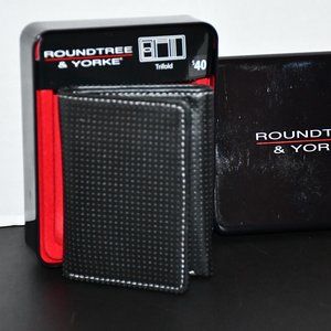 Roundtree & Yorke Circa Trifold Wallet In Black #S15LR311